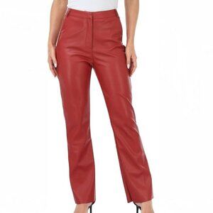 NWOT Red Faux Leather Pants Size Large 10-12